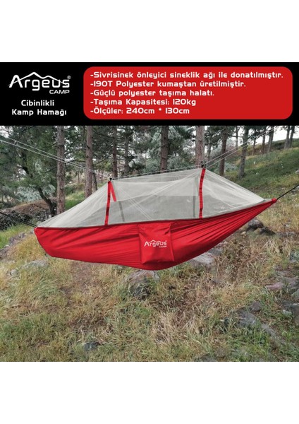 Cibinlikli Kamp Hamağı Kırmızı fiyatları
