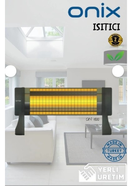 ON-1500 1500 Watt Devrilme Emniyet Ayarlı 2 Kademe Isı Ayarlı Isıtıcı