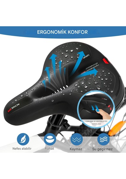 Ultra-Konforlu Bisiklet Koltuk Minderi - Geniş Şok Emici Tasarım ve Ergonomik Tutuş fiyatları