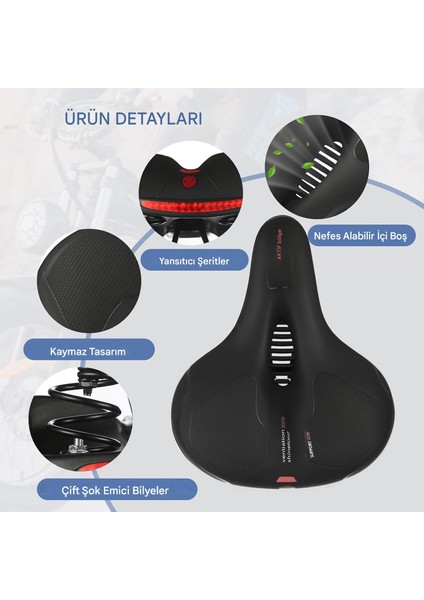 Ultra-Konforlu Bisiklet Koltuk Minderi - Geniş Şok Emici Tasarım ve Ergonomik Tutuş modelleri
