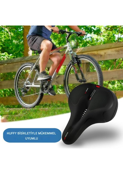 Ultra-Konforlu Bisiklet Koltuk Minderi - Geniş Şok Emici Tasarım ve Ergonomik Tutuş