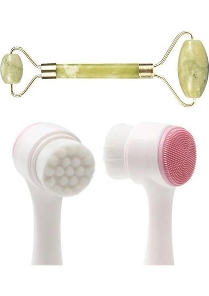 Buffer® 2li Set Çift Taraflı Cilt Temizleme Fırçası ve Yeşim Taşı Çift Taraflı Cilt Masaj Aleti fiyatları