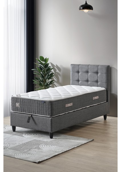 Mimoza Modeli Tek Kişilik Full Ortopedik Antibakteriyel Yataklı Baza ve Başlık Takımı 3 lü Set fırsatları