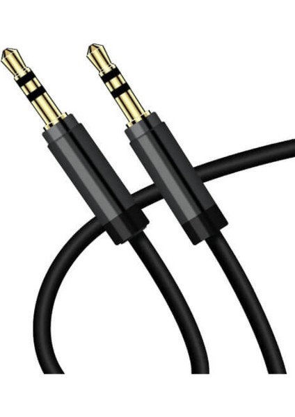 Aux Ses Kablosu 100 cm | Telefon Araç ve Hoparlör Uyumlu Siyah