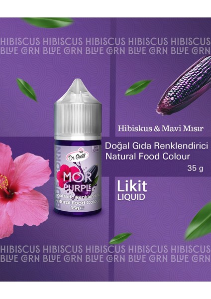 Doğal Likit Gıda Boyası Dr.gusto 35 gr Mor