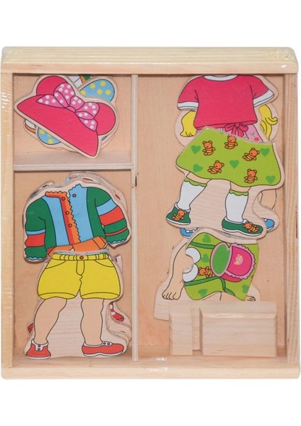 Nessiworld CS-6817 Ahşap Elbise Giydirme Oyunu -Chiva