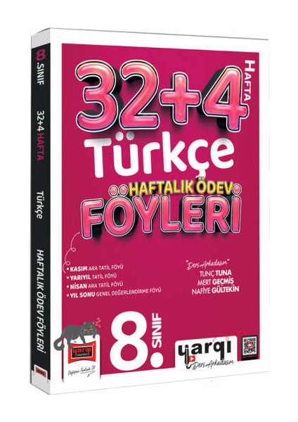 Yargı Ders Arkadaşım 8.sınıf Türkçe 32+4 Haftalık Ödev Föyleri