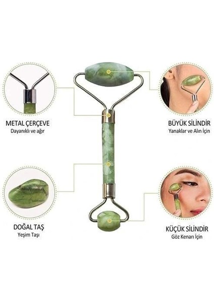 Buffer® Yeşim Taşı Çift Taraflı Cilt Masaj Aleti modelleri