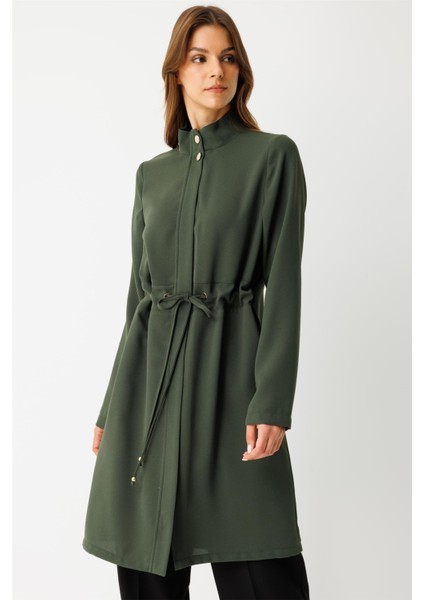 Büzgü Detaylı Giy Çık Tunik Haki fiyatları