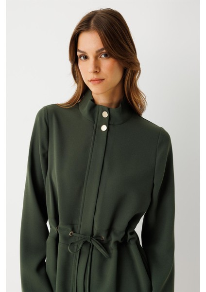 Büzgü Detaylı Giy Çık Tunik Haki fırsatları