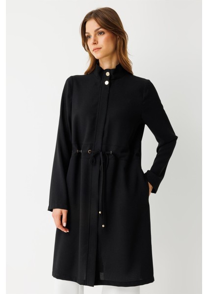 Büzgü Detaylı Giy Çık Tunik Siyah modelleri