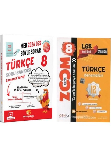 8. Sınıf 2026 Lgs Meb Böyle Sorar Türkçe Soru Bankası ve Türkçe 12'li Branş Denemesi