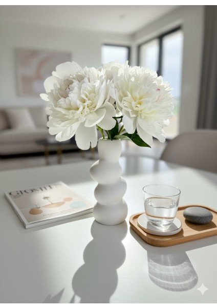 Taş Yığın Vazosu El Yapımı Büyük Boy Bohem Tarz Iskandinav indirimleri