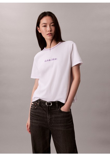 Bisiklet Yaka Düz Beyaz Kadın T-Shirt LV047D213GYAA fiyatları