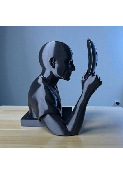 Maskeli Gerçeklik Büstü – Duygusal Konsept Dekoratif Heykel | Modern Sanat Objesi | Kabuk Factory Tasarımı modelleri