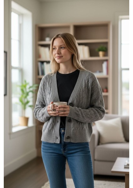 Düğmeli Kadın Triko Hırka fiyatları