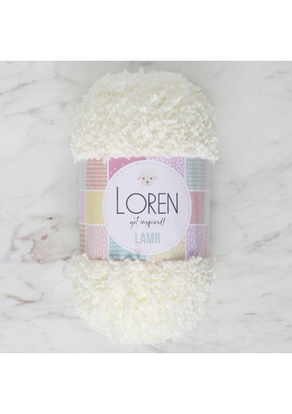Loren Lamb Açık Krem El Örgü Ipi - R019 - 34419
