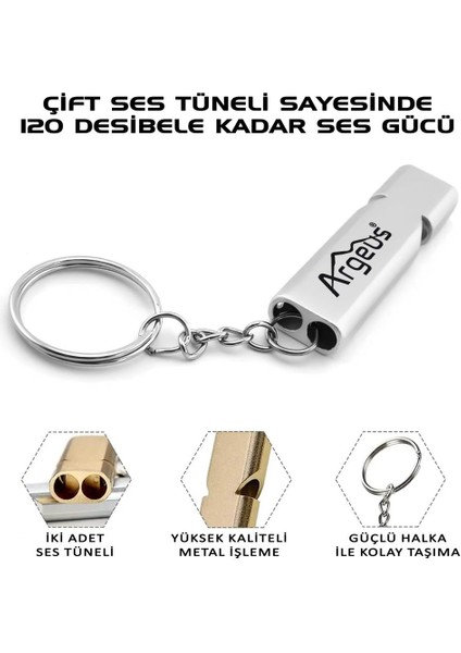 Anahtarlıklı Alüminyum Acil Durum Düdüğü Gümüş fiyatları