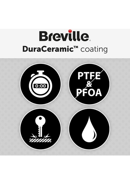 Brevılle VST072X | Duraceramic™ Kaplamalı, Çıkarılabilir Derin Plakalı Waffle Makinesi | Hızlı Isınma & Kolay Temizleme fırsatları