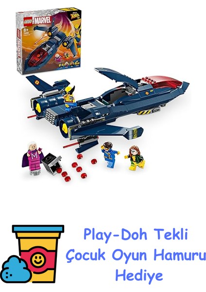 | Marvel X-Men X-Jet 76281 – 8 Yaş ve Üzeri Süper Kahraman Seven Çocuklar Için Inşa Edilebilen Oyuncak Uçak Modeli Içeren Yaratıcı Oyuncak Yapım Seti (359 Parça) + Play-Doh Oyun Hamuru