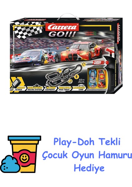 , Go Dtm Yüksek Hız Müsabakası/go Dtm High Speed Showdown, 20062561, Çok Renkli + Play-Doh Oyun Hamuru