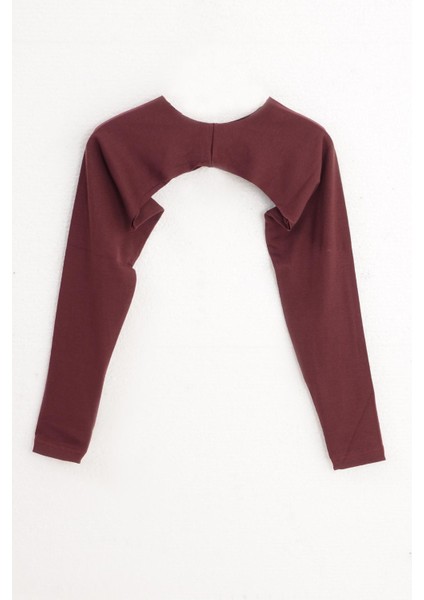 Pınkmark Kadın Içe Giyilen Tesettür Mürdüm 3 Lü Paket Bolero Bluz Kolluk MCPMBL25652