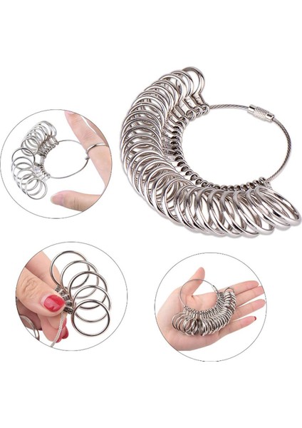 Eu Size Metal Yüzük Ölçüsü Öğrenme Hesaplama Aparatı CIN322