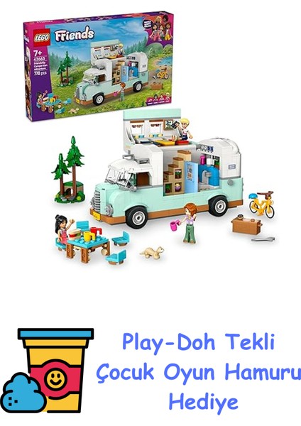 Friends Arkadaşlık Karavan Macerası 42663-7 Yaş ve Üzeri Kız ve Erkek Çocukları Için Mini Bebek Içeren Yaratıcı Oyuncak Yapım Seti, Doğum Günü Hediyesi (778 Parça + Play-Doh Oyun Hamuru