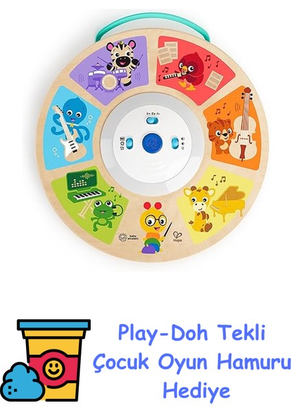 Cal's Smart Sounds Symphony Magic Touch Ahşap Elektronik Aktivite Oyuncağı, 6 Ay ve Üzeri + Play-Doh Oyun Hamuru
