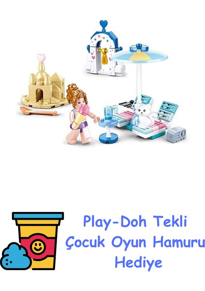 Girl's Dream Sahil Partisi Yapım Seti, 102 Parça + Play-Doh Oyun Hamuru