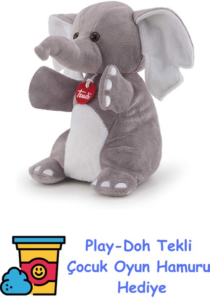 Trudı Peluş Puppet Elephant + Play-Doh Oyun Hamuru