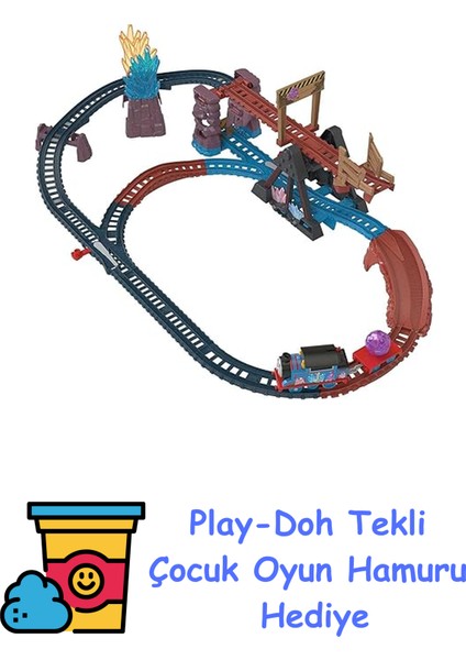 Fisher Price Thomas ve Arkadaşları -Kristal Mağaraları Macera Seti, 3 Yaş ve Üzeri, HMC28 + Play-Doh Oyun Hamuru