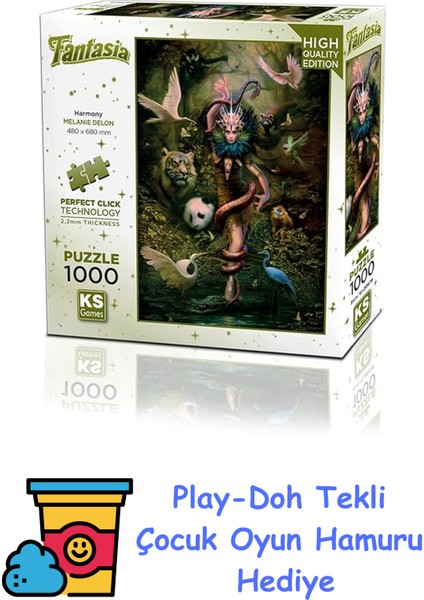 20678 Uyum 1000 Parça Puzzle -Ks Puzzle + Play-Doh Oyun Hamuru