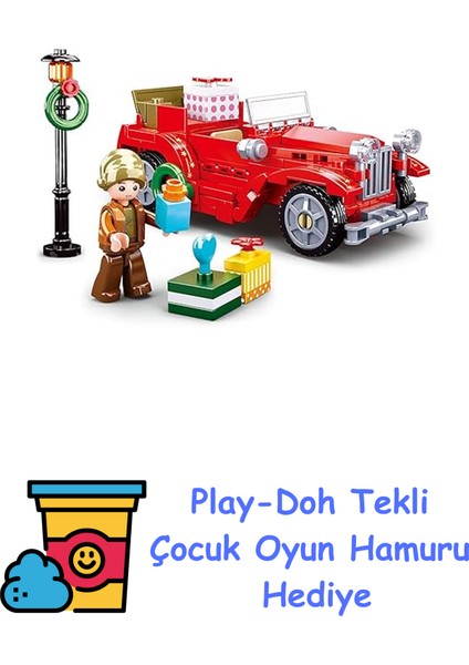 Yılbaşı Hediye Arabası Yapım Seti, 153 Parça + Play-Doh Oyun Hamuru