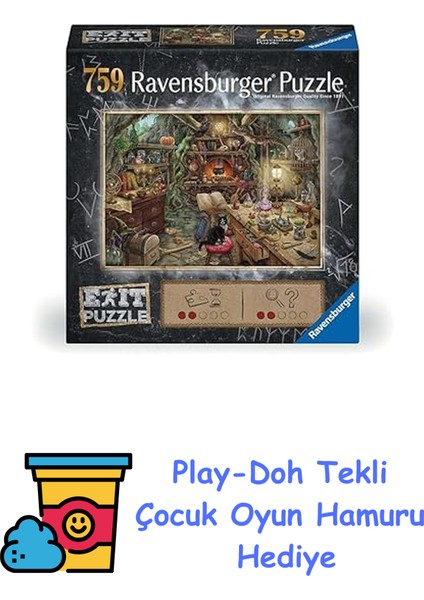 Exıt Yapboz 19952 Cadı Mutfağı, 759 Parça + Play-Doh Oyun Hamuru