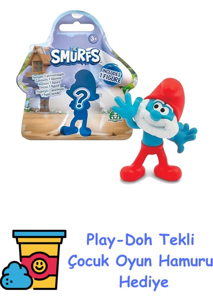 Şirinler Sevimli Figür S2 Sürpriz Paket PUF21000 + Play-Doh Oyun Hamuru