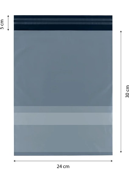 Kaliteli Kalın Kargo Poşeti 24×30+5 cm Gri Renk 100 Adet