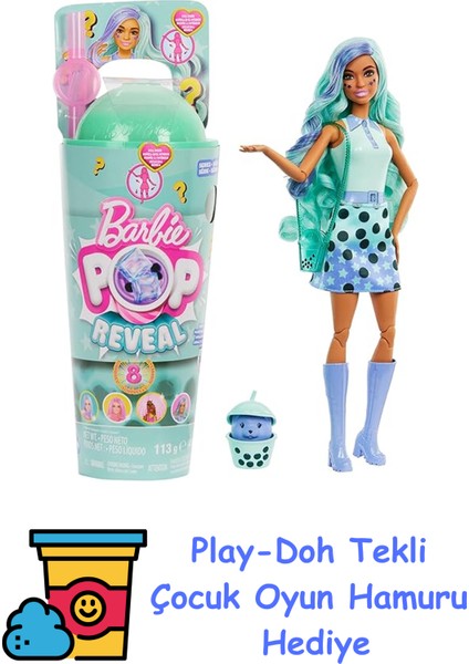 Pop Reveal Bubble Tea Serisi HTJ18 - Green Tea HTJ21 + Play-Doh Oyun Hamuru