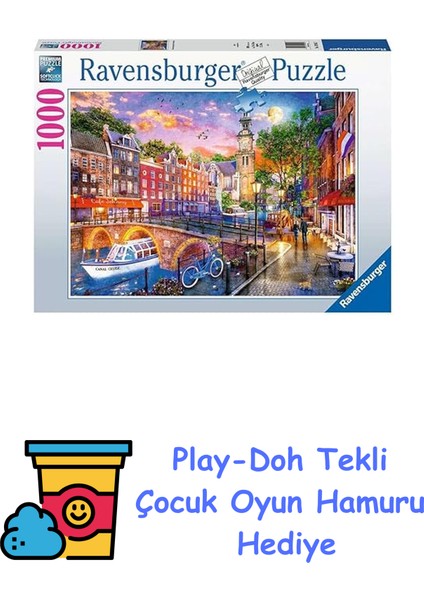 Amsterdam Puzzle, 1000 Parça + Play-Doh Oyun Hamuru