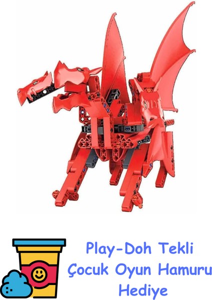 Clementonı-Mekanik Laboratuvarı Uçan Ejderha + Play-Doh Oyun Hamuru