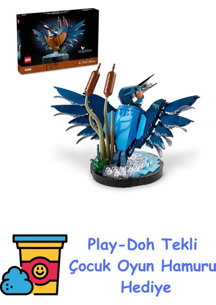 Icons Yalıçapkını Kuşu 10331 - Kuş Sever Yetişkinler Için Koleksiyonluk, Sergilenebilir Yaratıcı Model Yapım Seti, Doğum Günü Hediyesi Fikri (834 Parça) + Play-Doh Oyun Hamuru