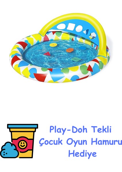 1.20M x 1.17M x 46CM Splash & Learn Çocuk Havuzu + Play-Doh Oyun Hamuru