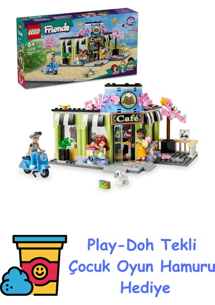 Friends Heartlake City Kafe’si 42618-6 Yaş ve Üzeri Çocuklar Pastane Oyuncağı Içeren Yaratıcı Oyuncak Yapım Seti (426 Parça) + Play-Doh Oyun Hamuru