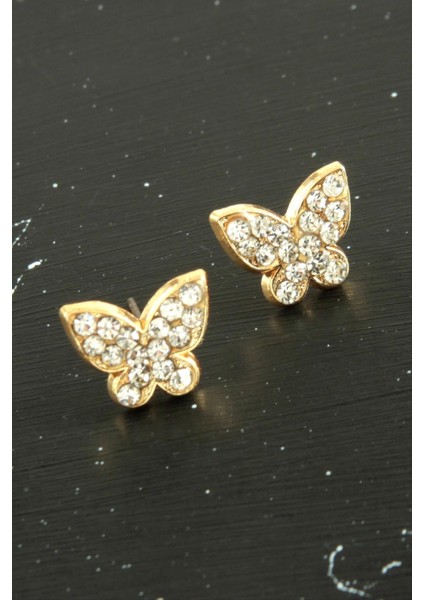 Techmrt Kelebek Taşlı Minik Küpe-Sarı fiyatları