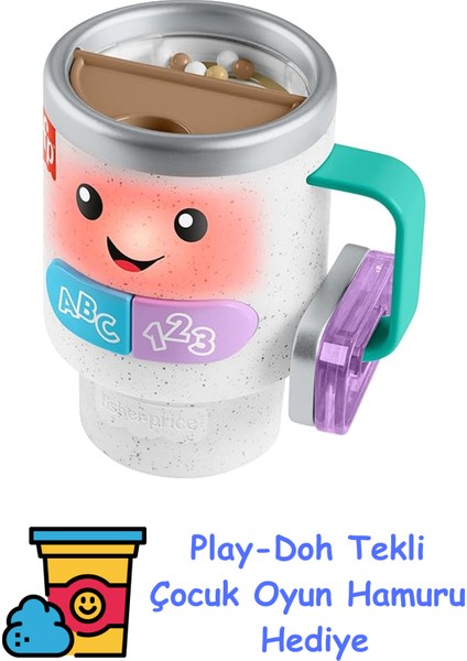Eğlen ve Öğren Kahve Keyfi Birden Fazla Dil Desteği Olan Fisher-Price Eğlen ve Öğren Kahve Keyfi HWY44 + Play-Doh Oyun Hamuru