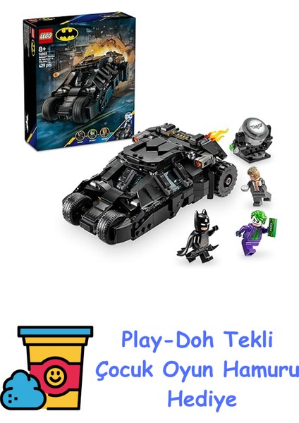 Dc Batman: Batman Tumbler, Two-Face ve Joker’e Karşı 76303-8 Yaş ve Üzeri Çocuklar Için Yaratıcı Oyuncak Yapım Seti, Doğum Günü Hediyesi (429 Parça) + Play-Doh Oyun Hamuru