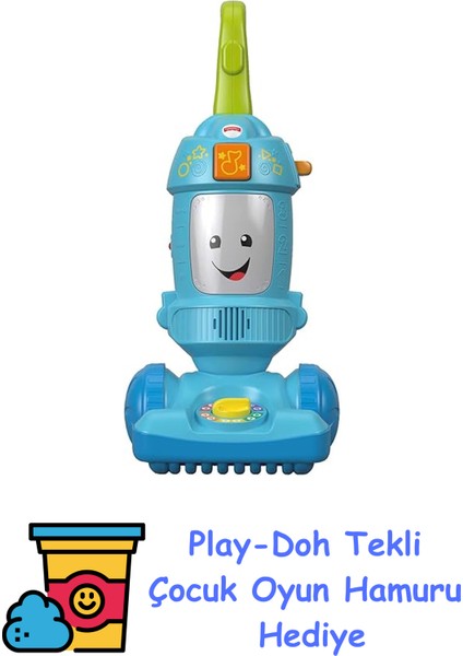 Fisher Price Lnl Neşeli Süpürge - Türkçe + Play-Doh Oyun Hamuru