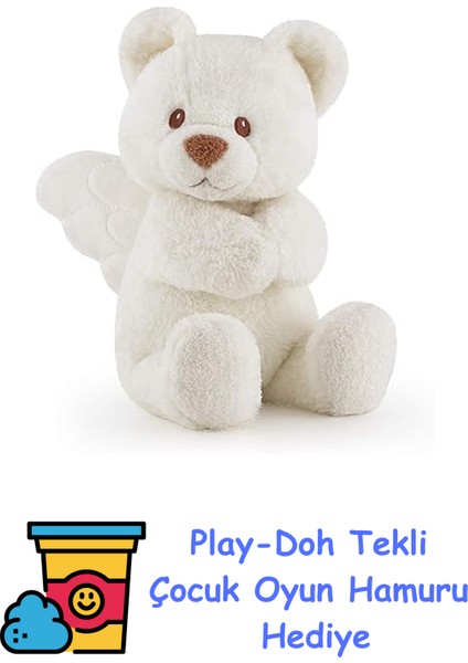 Trudı Peluş Bear Cremino Angel Ivory + Play-Doh Oyun Hamuru