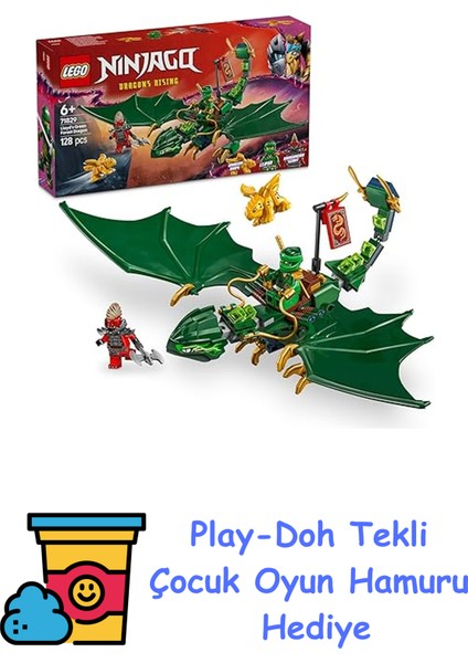 Nınjago Lloyd’un Yeşil Orman Ejderhası 71829-6 Yaş ve Üzeri Çocuklar Için 2 Minifigürlü Yaratıcı Oyuncak Yapım Seti, Doğum Günü Hediyesi (128 Parça) + Play-Doh Oyun Hamuru