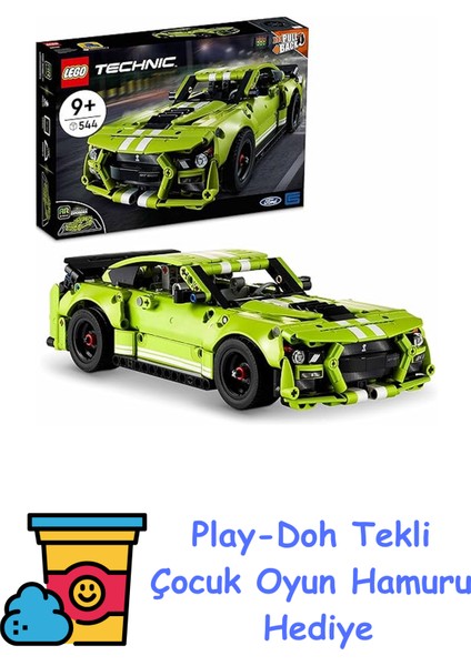 Technic Ford Mustang Shelby® GT500® 42138 – Araçları Seven Çocuklar Için Çek-Bırak Drag Yarış Arabası Yaratıcı Oyuncak Model Yapım Seti (544 Parça) + Play-Doh Oyun Hamuru